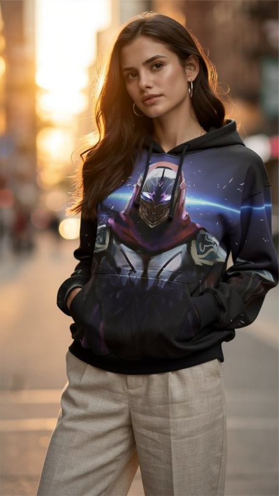 Exclusive League of Legends Zed Hoodie for Gamers - Street Model - Studio Mode